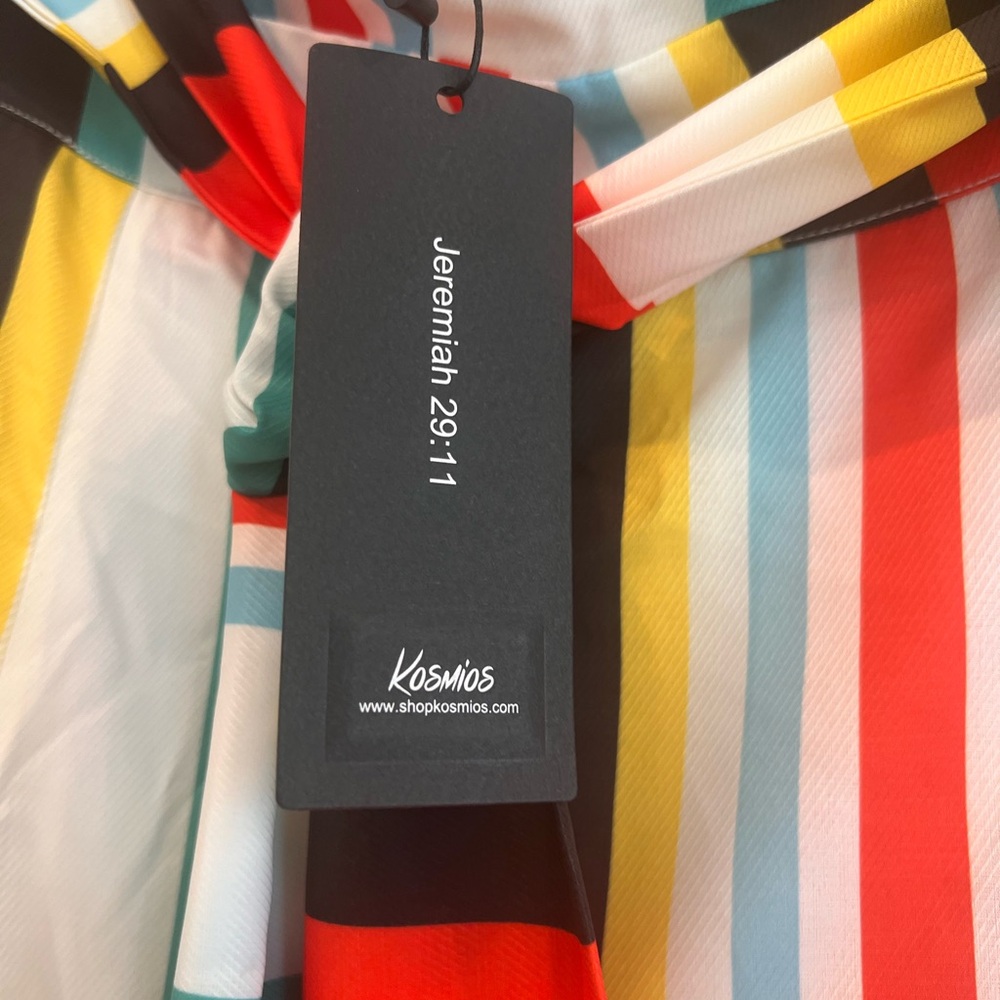Multicolor Stripe Wide Leg Pants Tie Waist Size M NWT - Picture 4 of 4